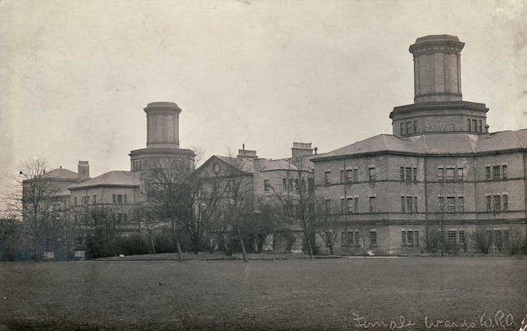 <span class="caption">West Riding Asylum eventually closed its doors in 1995.</span> <span class="attribution"><a class="link " href="https://www.countyasylums.co.uk/stanley-royd-wakefield/" rel="nofollow noopener" target="_blank" data-ylk="slk:County Asylums;elm:context_link;itc:0;sec:content-canvas">County Asylums</a></span>