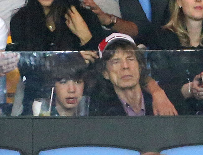 <br>Mick Jagger's son Lucas definitely has the same trademark 'do as his dad, and that big Jagger smile - but does he have the moves? <br><br><b><a rel="nofollow" href="https://au.lifestyle.yahoo.com/new-idea/news/star-watch/" data-ylk="slk:Click here for more of the latest celebrity news!;elm:context_link;itc:0;sec:content-canvas" class="link ">Click here for more of the latest celebrity news!</a></b>