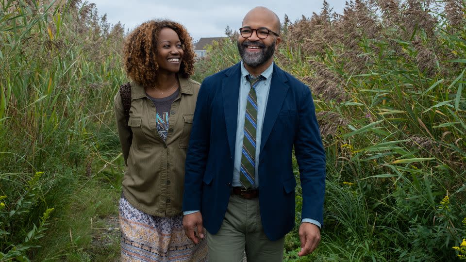 Erika Alexander stars as Coraline and Jeffrey Wright as Thelonious "Monk" Ellison in writer/director Cord Jefferson's "American Fiction." - Claire Folger/Orion Releasing