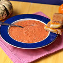 Photo: Feed Your Soul<br> Tomato Bisque with a Slight Kick <br><br> Diced tomatoes with green chiles give a kick to this homemade tomato soup. Just add grilled cheese. Uh, we mean salad. <br><br> Recipe: <a href="http://chefpeterskitchen.blogspot.com/2012/10/tomato-bisque-with-slight-kick.html" rel="nofollow noopener" target="_blank" data-ylk="slk:Tomato Bisque with a Slight Kick;elm:context_link;itc:0;sec:content-canvas" class="link ">Tomato Bisque with a Slight Kick</a>