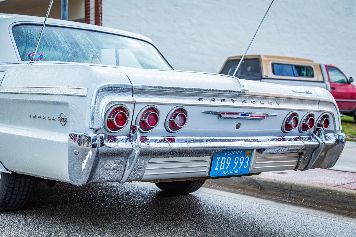 New Smyrna Beach, FL - August 12, 2017: 1964 Chevrolet Impala at the Canal Street Car Show.