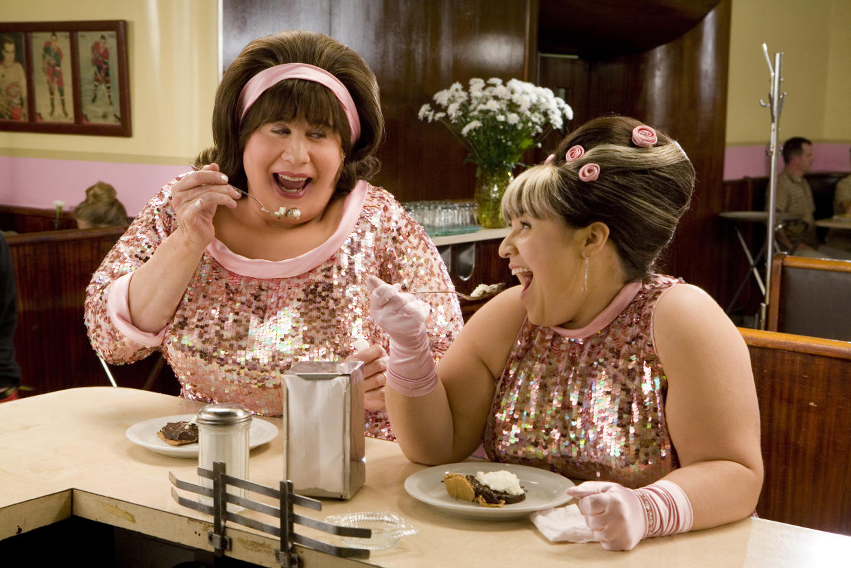 John Travolta and Blonsky as Edna and Tracy Turnblad in the 2007 film. (Photo: courtesy of Warner Bros)