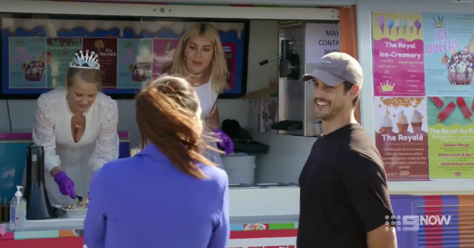 Martha’s MAFS boyfriend Michael Brunelli at the ice cream van.