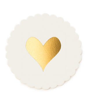 Gold Heart Coasters