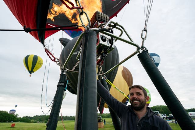 The burner is used ahead of take-off (Jacob King/PA)