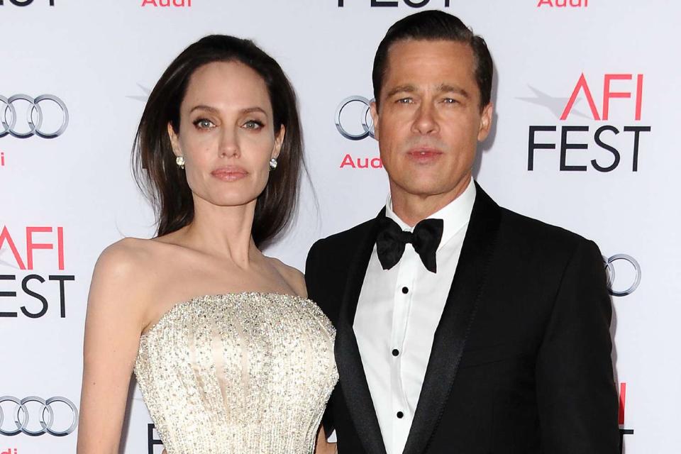 <p>Jason LaVeris/FilmMagic</p> Angelina Jolie and Brad Pitt 