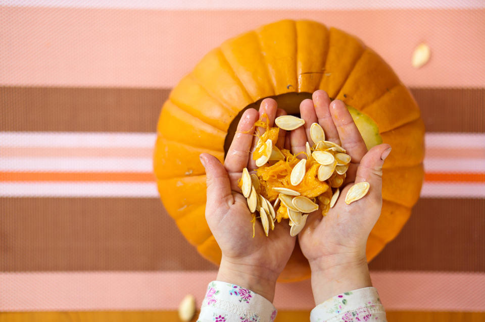 The seeds of pumpkins can be turned into a tasty and healthy snack. (Getty Images)
