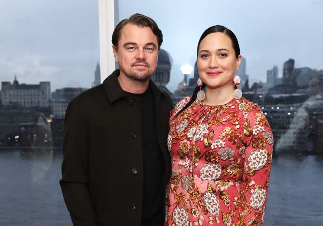 Lily Gladstone (right) said that her favorite Leonardo DiCaprio film as a child was 