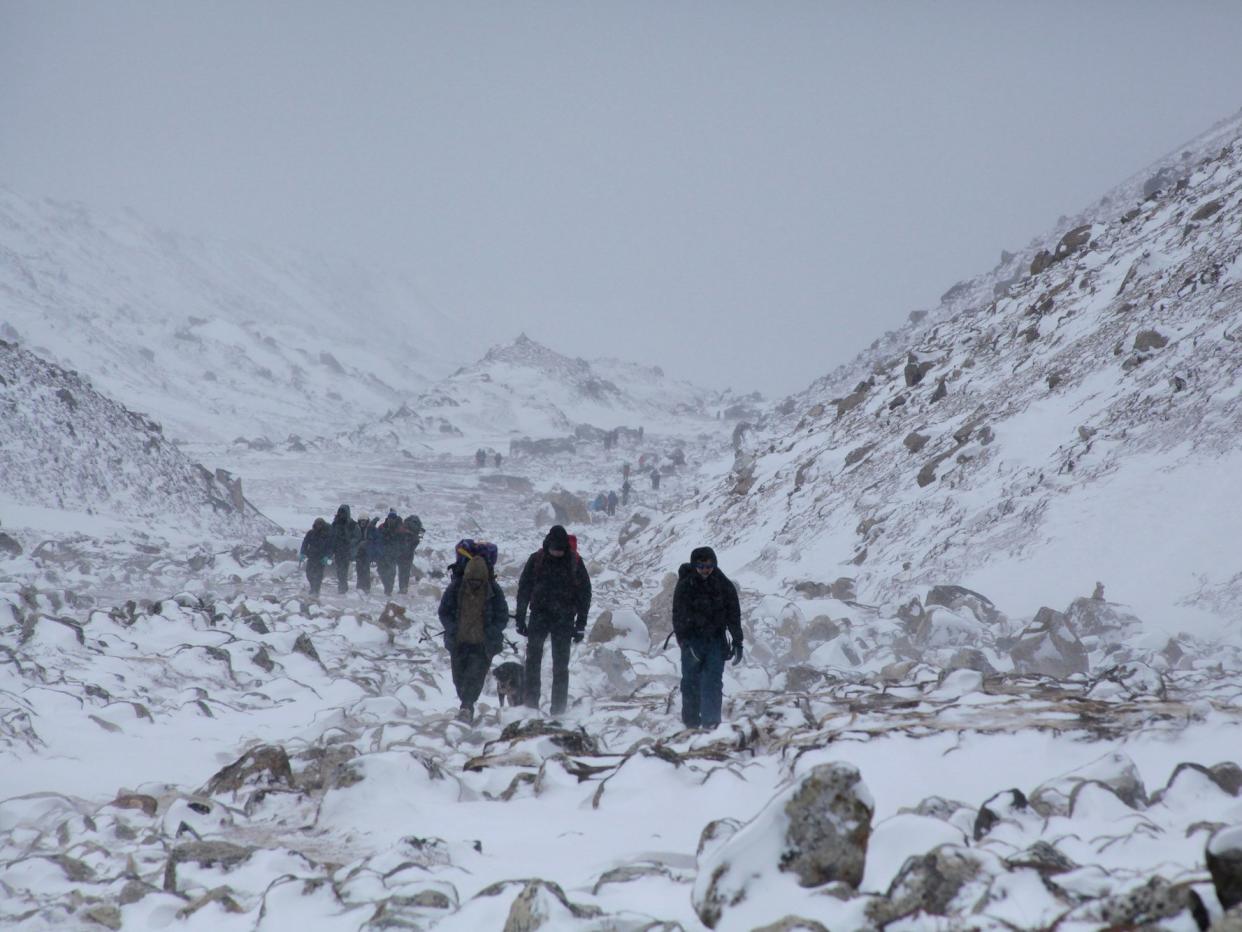 Mount everest climbers