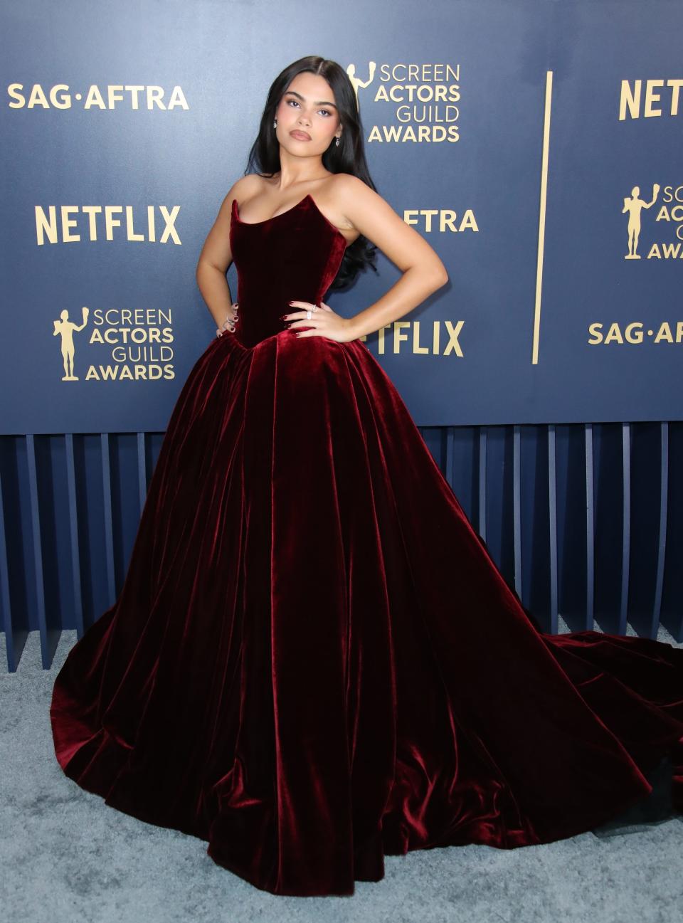 Ariana Greenblatt brought it to the Screen Actors Guild Awards on Saturday with her custom-made Vera Wang gown. But getting to the Shrine Auditorium was an ordeal.