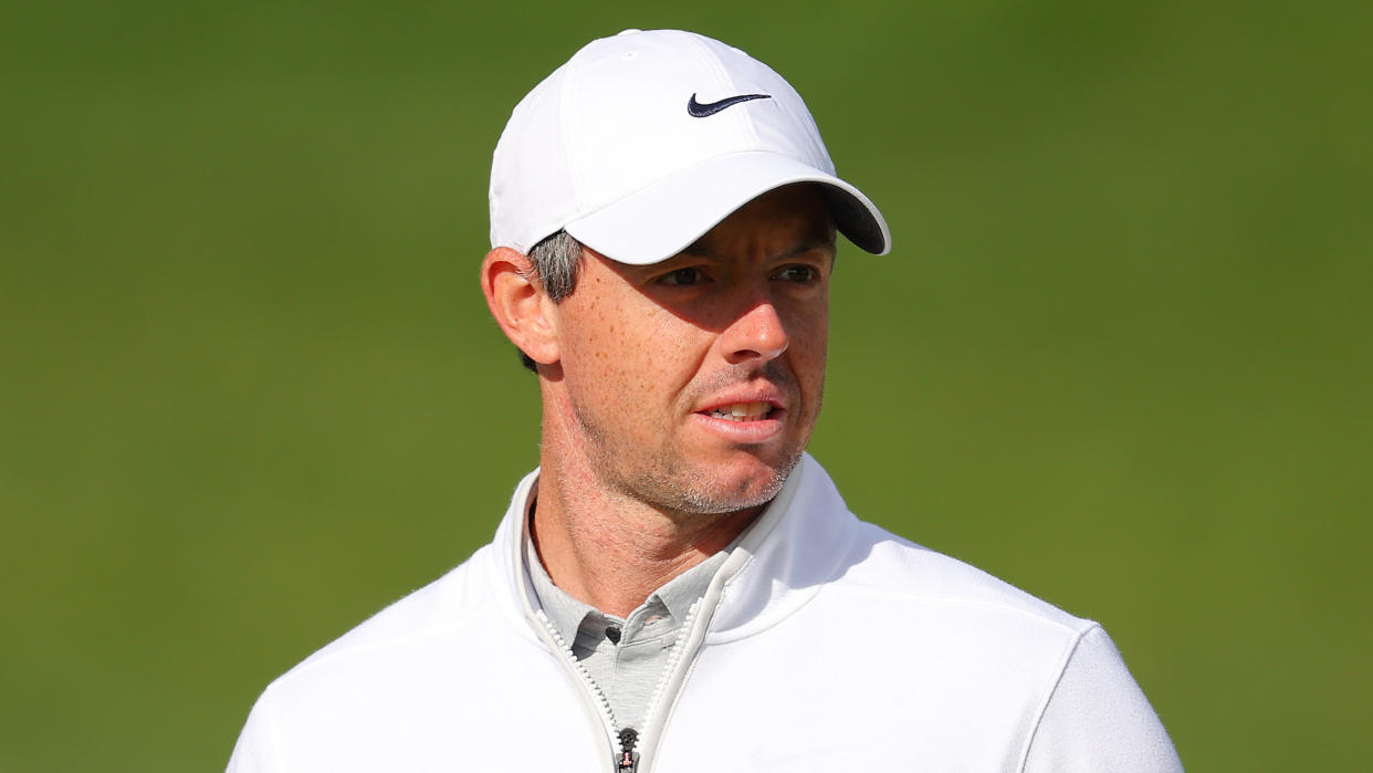  Rory McIlroy in a practice round before the 2023 Wells Fargo Championship at Quail Hollow 