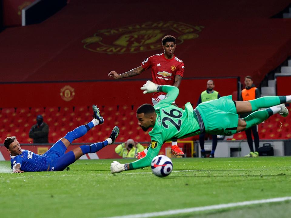 Marcus Rashford equalised for United with an accurate finishGetty Images