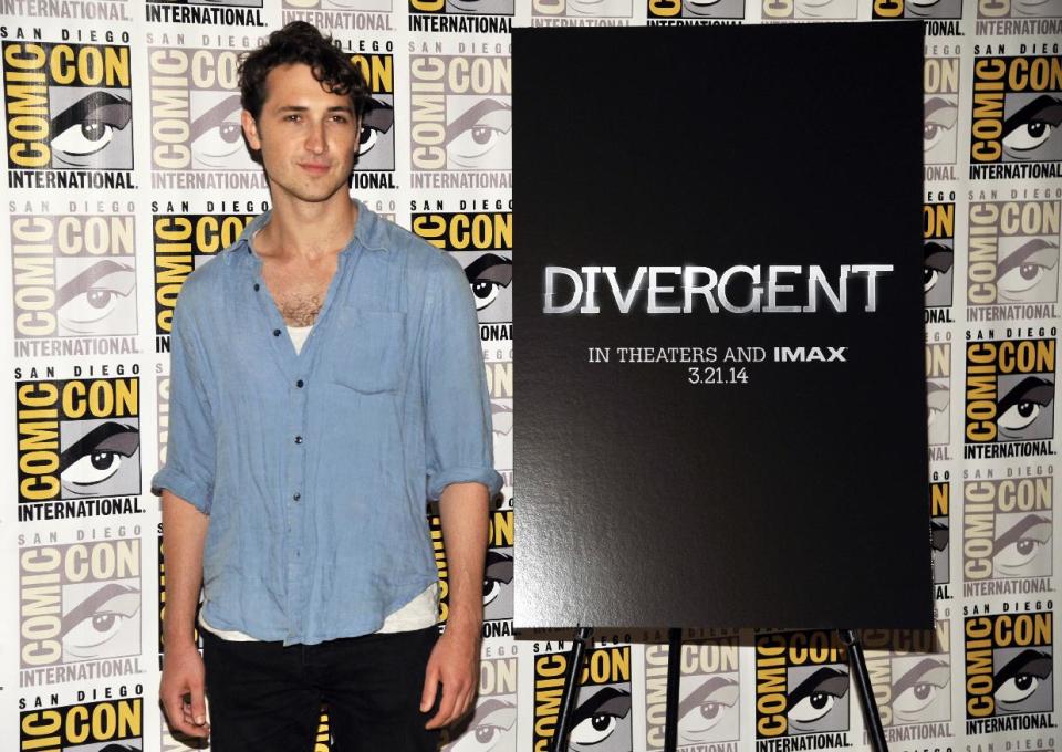 Ben Lloyd-Hughes attends the "Divergent" press line on Day 2 of Comic-Con International on Thursday, July 18, 2013 in San Diego, Calif. (Photo by Chris Pizzello/Invision/AP)