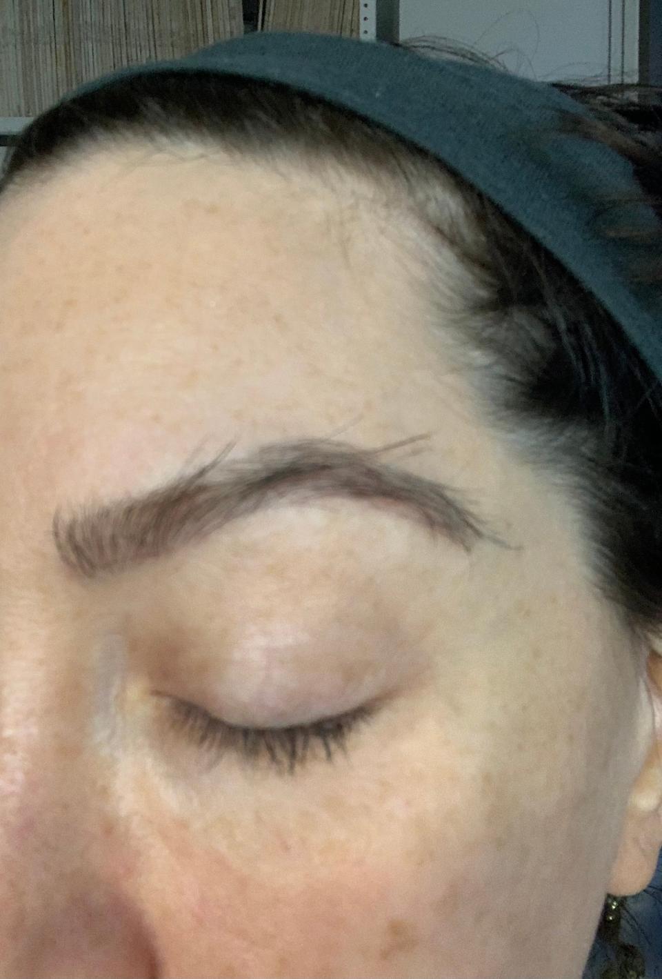 Parson's brow after leaving it untrimmed for a bit