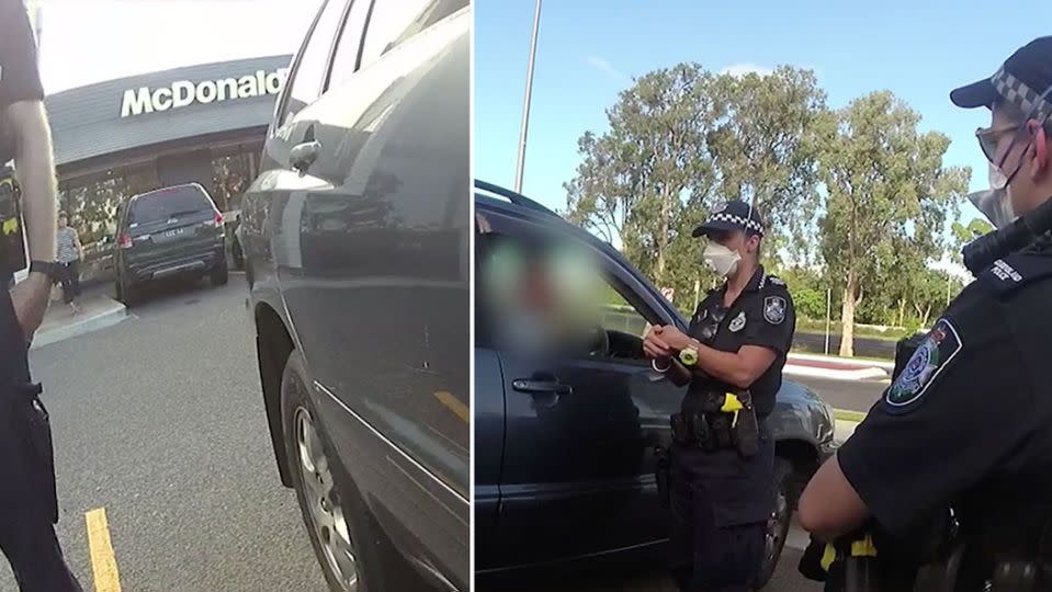 A man from Woree, Queensland, breach quarantine directions to go to McDonald's. Source: Queensland Police 