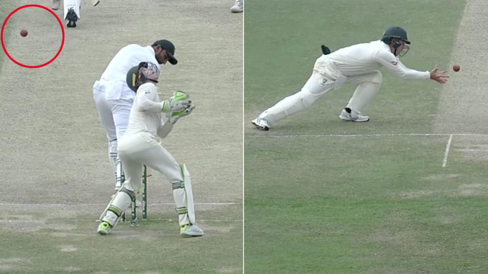 Head spared Paine’s blushes with his sensational catch. Pic: Fox Sports
