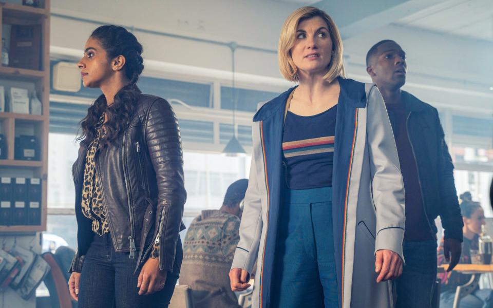 Mandip Gill, Jodie Whittaker and Tosin Cole - BBC