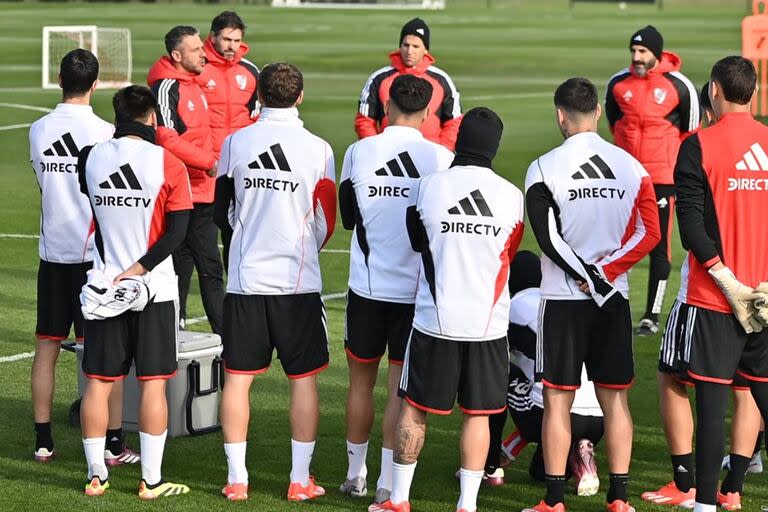 Martín Demichelis en entrenamiento de River Plate