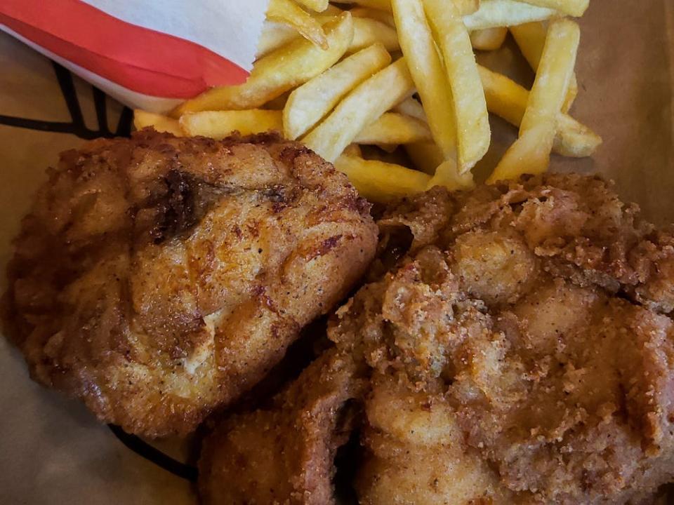 KFC fried chicken and french fries