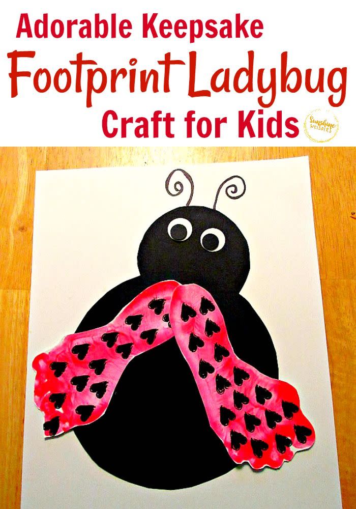 Footprint Ladybug Craft