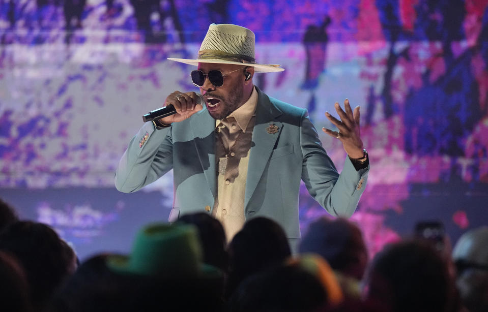 D-Nice performs "Call Me De-Nice" at the BET Awards on Sunday, June 25, 2023, at the Microsoft Theater in Los Angeles. (AP Photo/Mark Terrill)