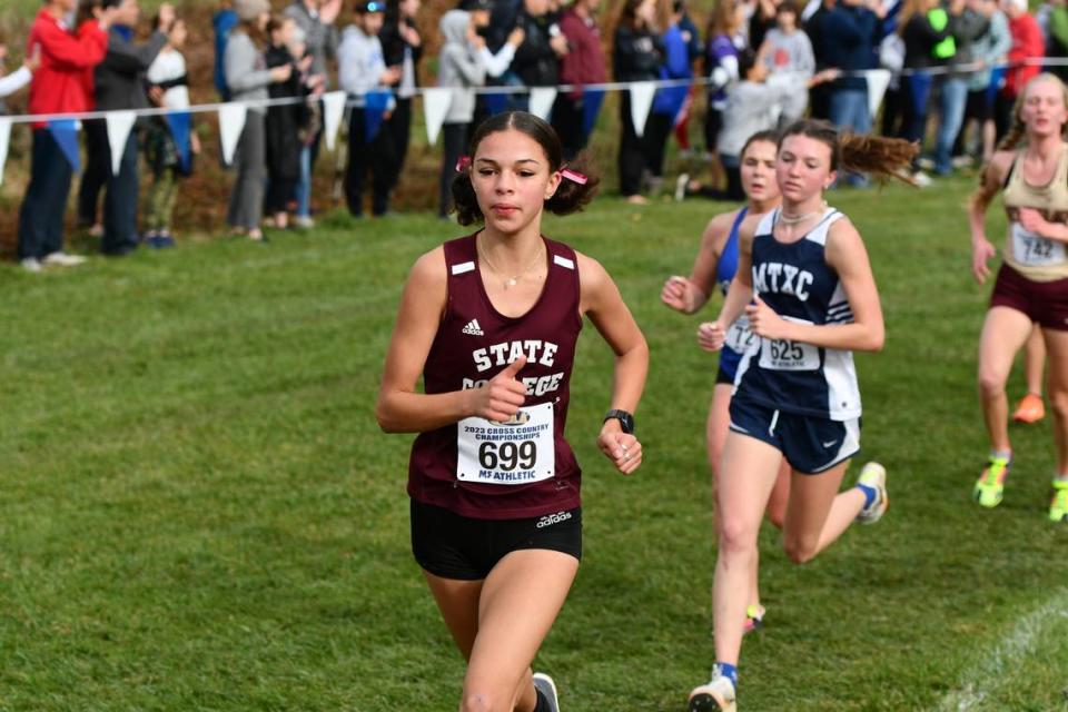 State College’s Devon Jackson runs in the PIAA cross country championships on Saturday, Nov. 4, 2023. David Beyerle/Subimtted Photo