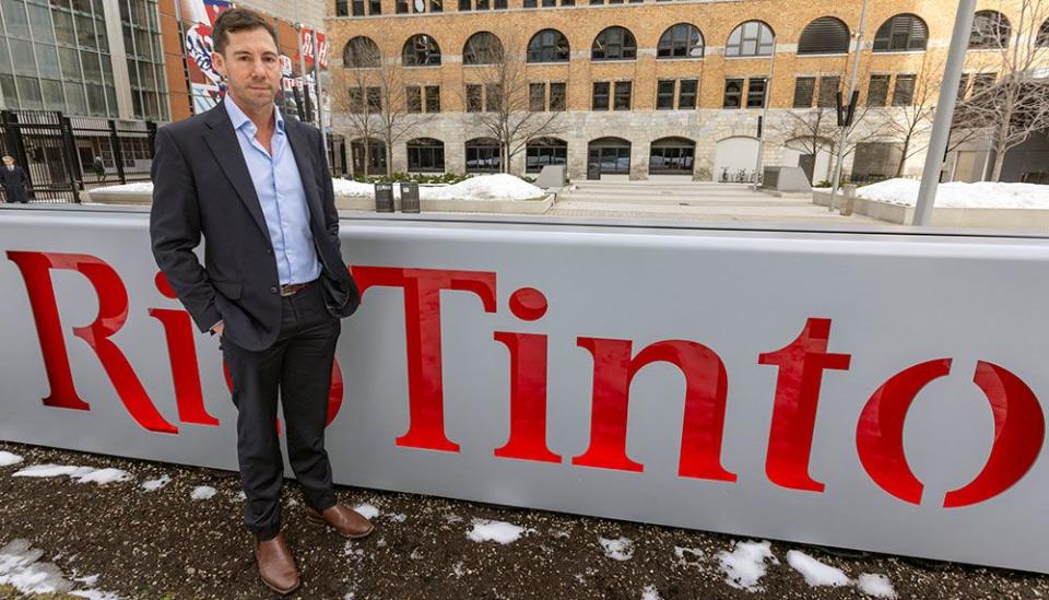  Ivan Vella, the head of Rio Tinto Ltd.’s Canadian operations, outside the Montreal office. The mining giant’s main play in Canada is aluminum.