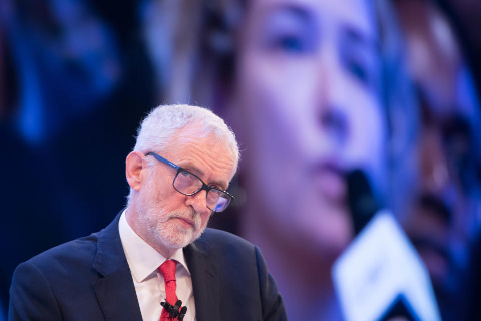 Labour leader, Jeremy Corbyn speaking at the CBI annual conference at the InterContinental Hotel in London. PA Photo. Picture date: Monday November 18, 2019. See PA story POLITICS Election. Photo credit should read: Stefan Rousseau/PA Wire