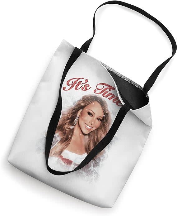 white tote bag with photo of Mariah Carey