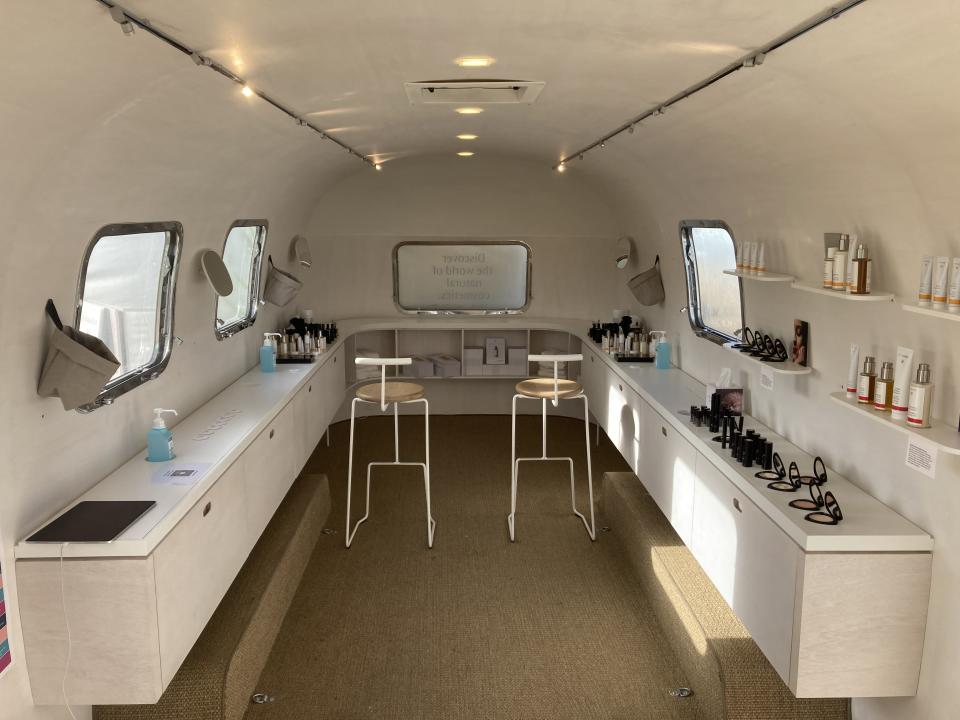 Inside Dr.  Hauschkaâ € ™ s vintage Airstream trailer.  - Credit: Courtesy of Dr.  Hauschka