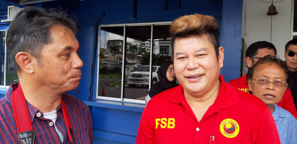 PSB Youth chief Johnical Rayong said the state government should make public the terms and conditions of the state sales tax (SST) payment. — Picture by Sulok Tawie