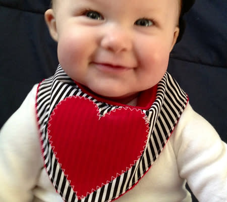 <div class="caption-credit"> Photo by: Baby Sleep Momma Crafts</div><b>Little Heart Bib</b> <br> To keep your adorable Valentine's Day wardrobe free of crumbs and stains, I present this gorgeous red heart and black and white striped bib. Click the link below to shop. <br> <i><a href="http://www.disneybaby.com/blog/wear-your-heart-on-your-sleeve-20-adorable-handmade-heart-accessories/#slide7" rel="nofollow noopener" target="_blank" data-ylk="slk:Get it here;elm:context_link;itc:0;sec:content-canvas" class="link ">Get it here</a></i> <br> <b><i><a href="http://www.disneybaby.com/blog/v-day-handmade-diy-gifts-for-the-mamas/?cmp=ELP|dbaby|lp|YahooShine|Main||020613||20AdorableHandmadeHeartAccessories|famE|||" rel="nofollow noopener" target="_blank" data-ylk="slk:Related: 15 handmade Valentine's Day gifts for moms;elm:context_link;itc:0;sec:content-canvas" class="link ">Related: 15 handmade Valentine's Day gifts for moms</a></i></b>