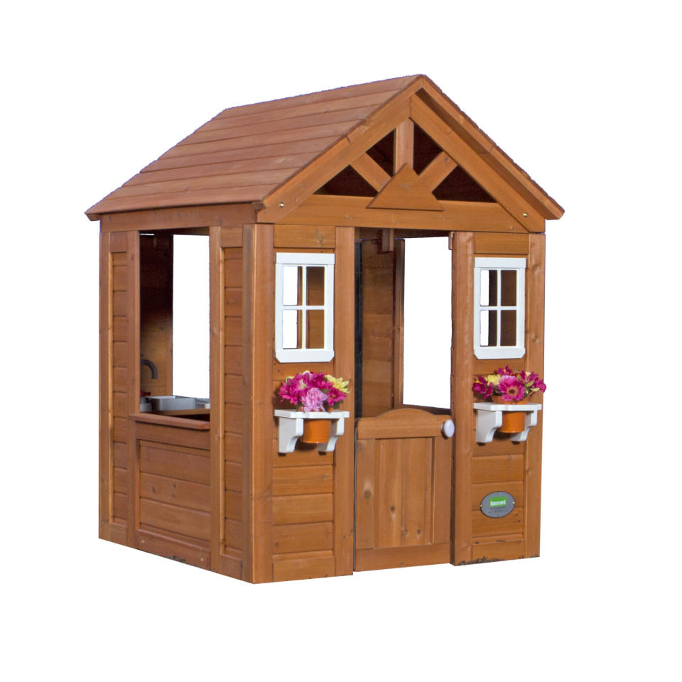 This sturdy wood playhouse is $60 off! (Photo: Walmart) &nbsp; (Photo: Walmart)