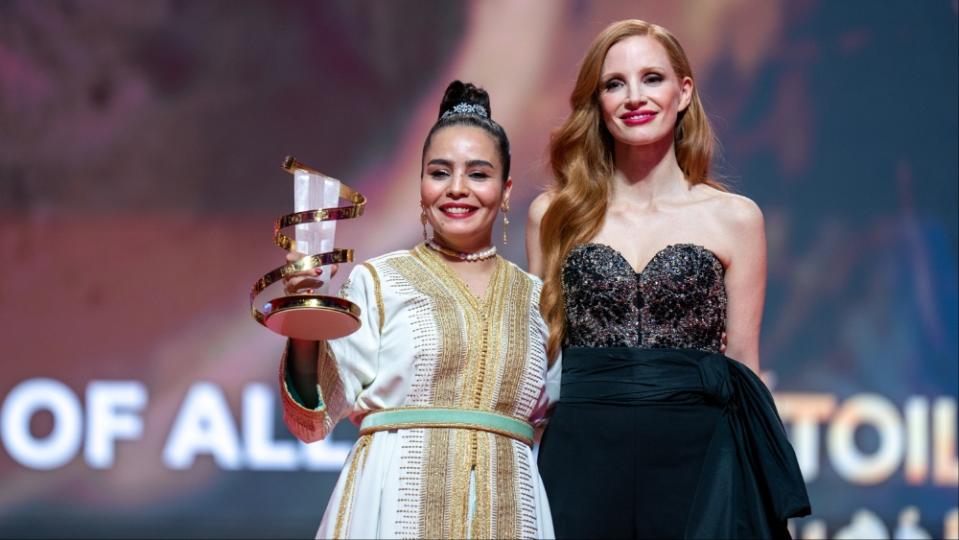 Asmae El Moudir and Jessica Chastain