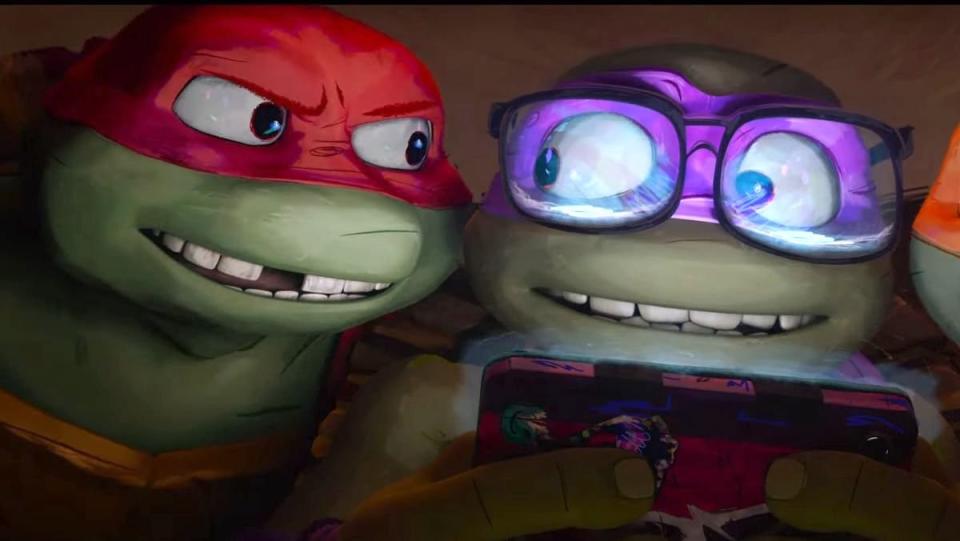 Teenage Mutant Ninja Turtles Mutant Mayhem new turtles in new animation art style