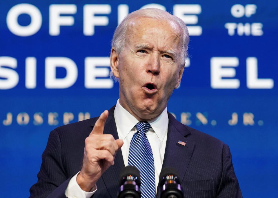 Auch Joe Biden verurteilte den Angriff auf das Kapitol (Bild: Reuters/Kevin Lamarque)