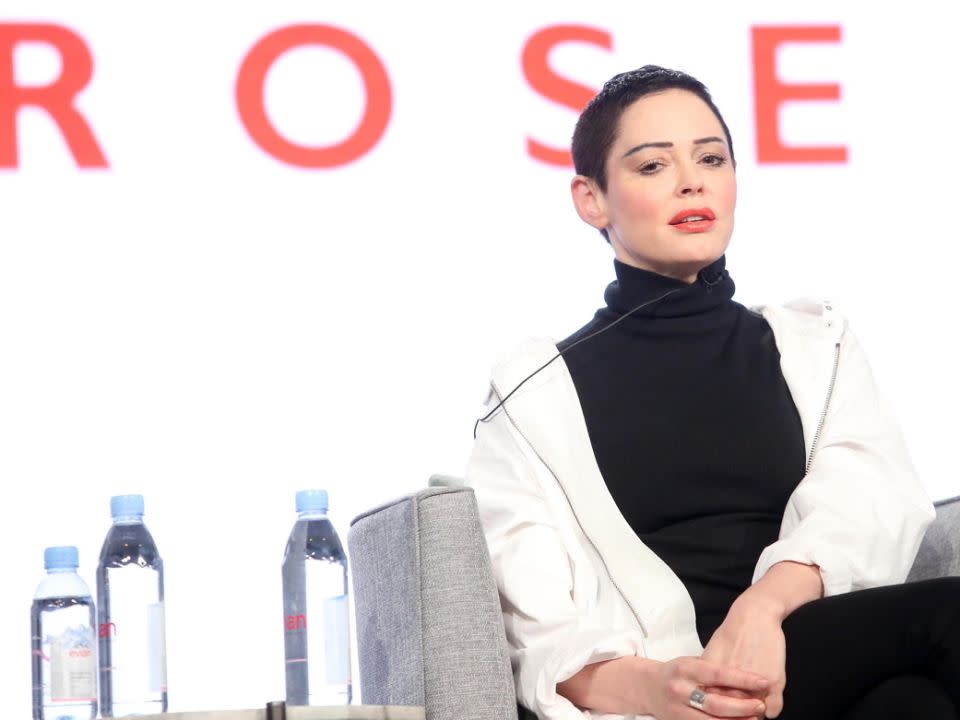 Anti-sex abuse campaigner Rose McGowan also grew up in the destructive cult. Source: Getty