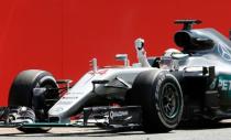 Britain Formula One - F1 - British Grand Prix 2016 - Silverstone, England - 10/7/16 Mercedes' Lewis Hamilton celebrates as he wins the race REUTERS/Andrew Boyers Livepic