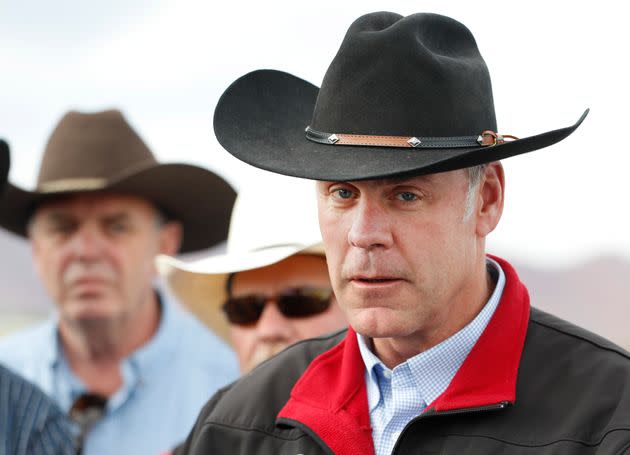 Then-Secretary of the Interior Ryan Zinke, shown in 2017 on a tour of national monuments, became mired in controversies during the Trump administration. (Photo: George Frey/Getty Images)