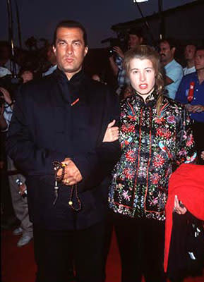 Steven Seagal and gal at the Westwood premiere of Twister