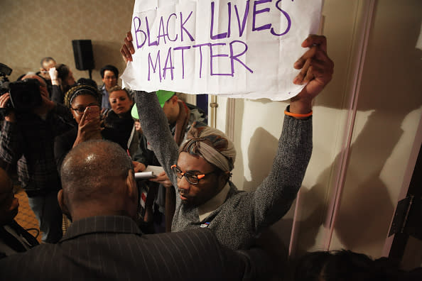 The Black Lives Matter movement often plays a big part in Black History Month: Chip Somodevilla/Getty Images