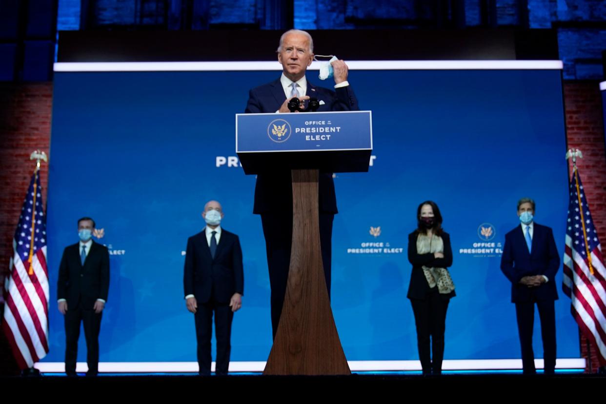 President-elect Joe Biden introduced his nominees and appointees to key foreign policy positions on Nov. 24.  (Photo: Carolyn Kaster/Associated Press)