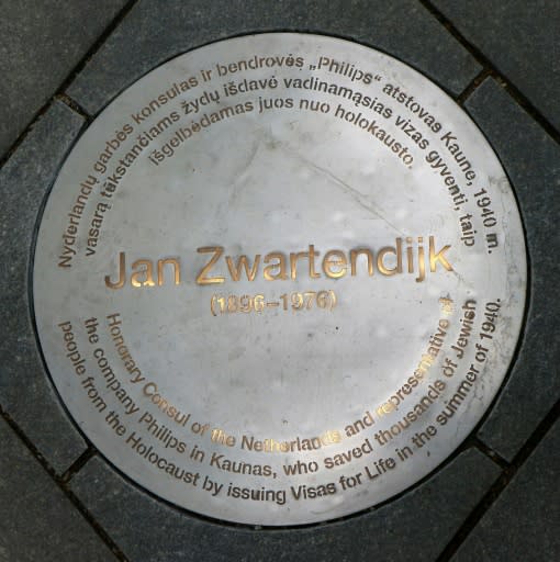 The monument in Kaunas symbolizes the lives saved by Jan Zwartendijk, a Dutch diplomat who helped issue visas to Jews in the summer of 1940