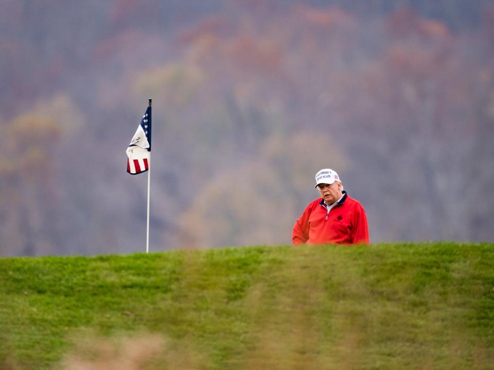 Donald Trump at the Trump National Golf Club in Sterling, Virginia, 21 November, 2020EPA