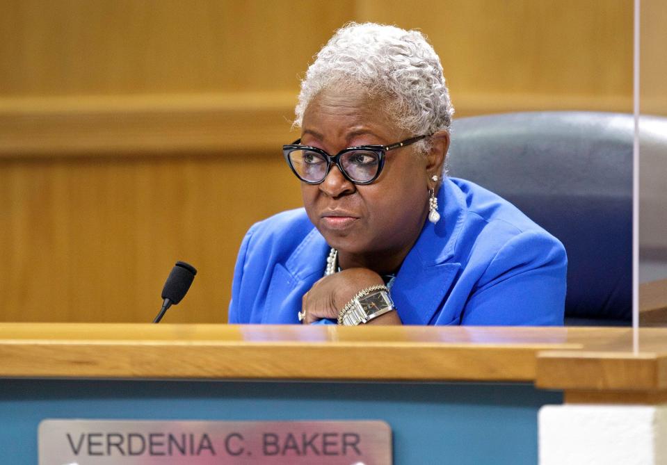 Verdenia Baker, Palm Beach County's chief administrator, told students a focus on service can help bridge any political-party divide.