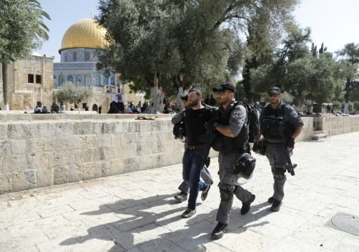 Israeli police arrested several Palestinian protesters after clashes at Jerusalem's Al-Aqsa Mosque compound