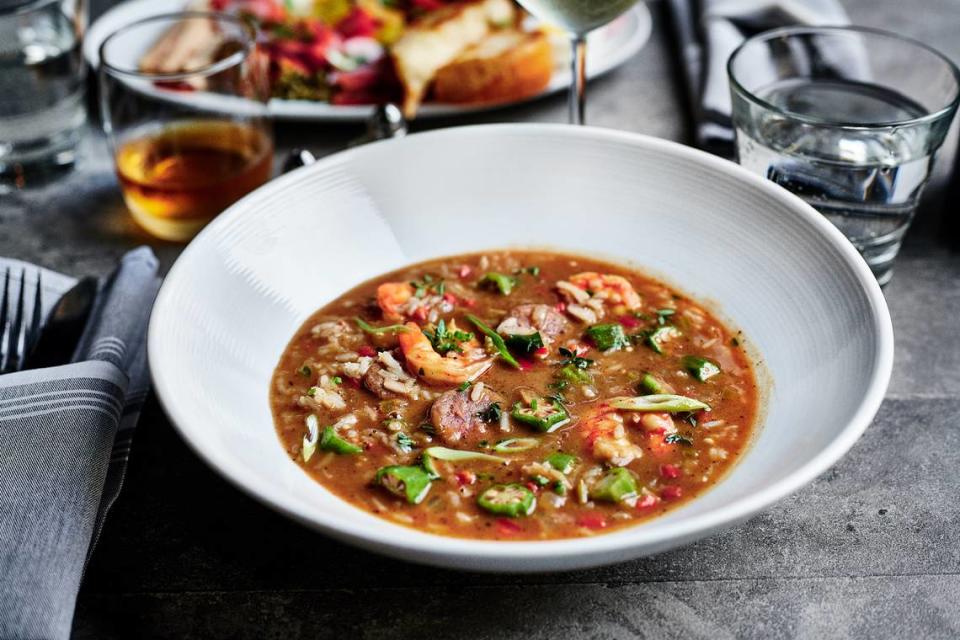 Gumbo from Lucky Rooster Kitchen and Bar on Hilton Head.