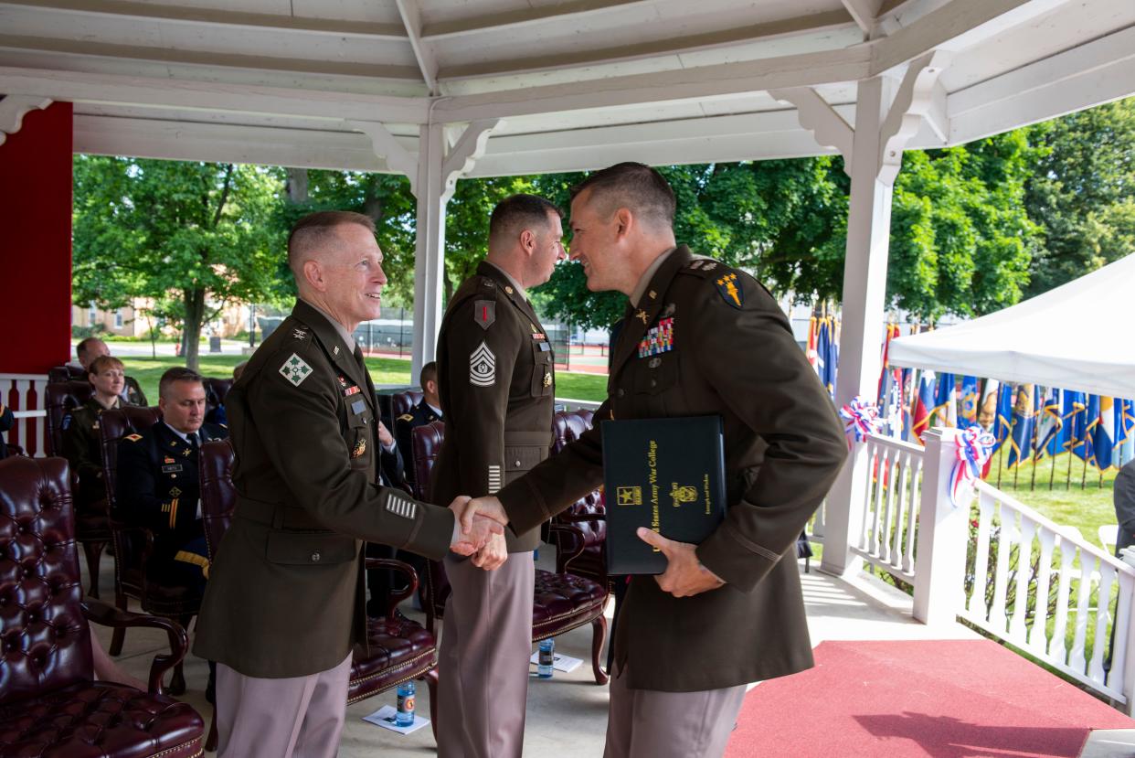 Lt. Col. Robert Greiner, U.S. Army, was awarded a Master of Strategic Studies degree on June 10, 2022, from the U.S. Army War College at Carlisle, Pennsylvania. Greiner is a 1999 Alliance High graduate.