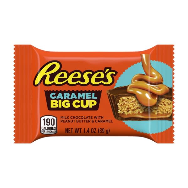 Reese’s Caramel Big Cup, standard size; also available in king size. (Courtesy of Hershey’s)