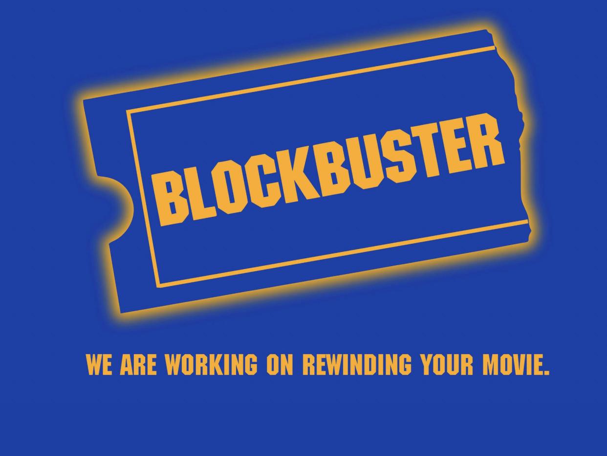 Screenshot of the Blockbuster website.